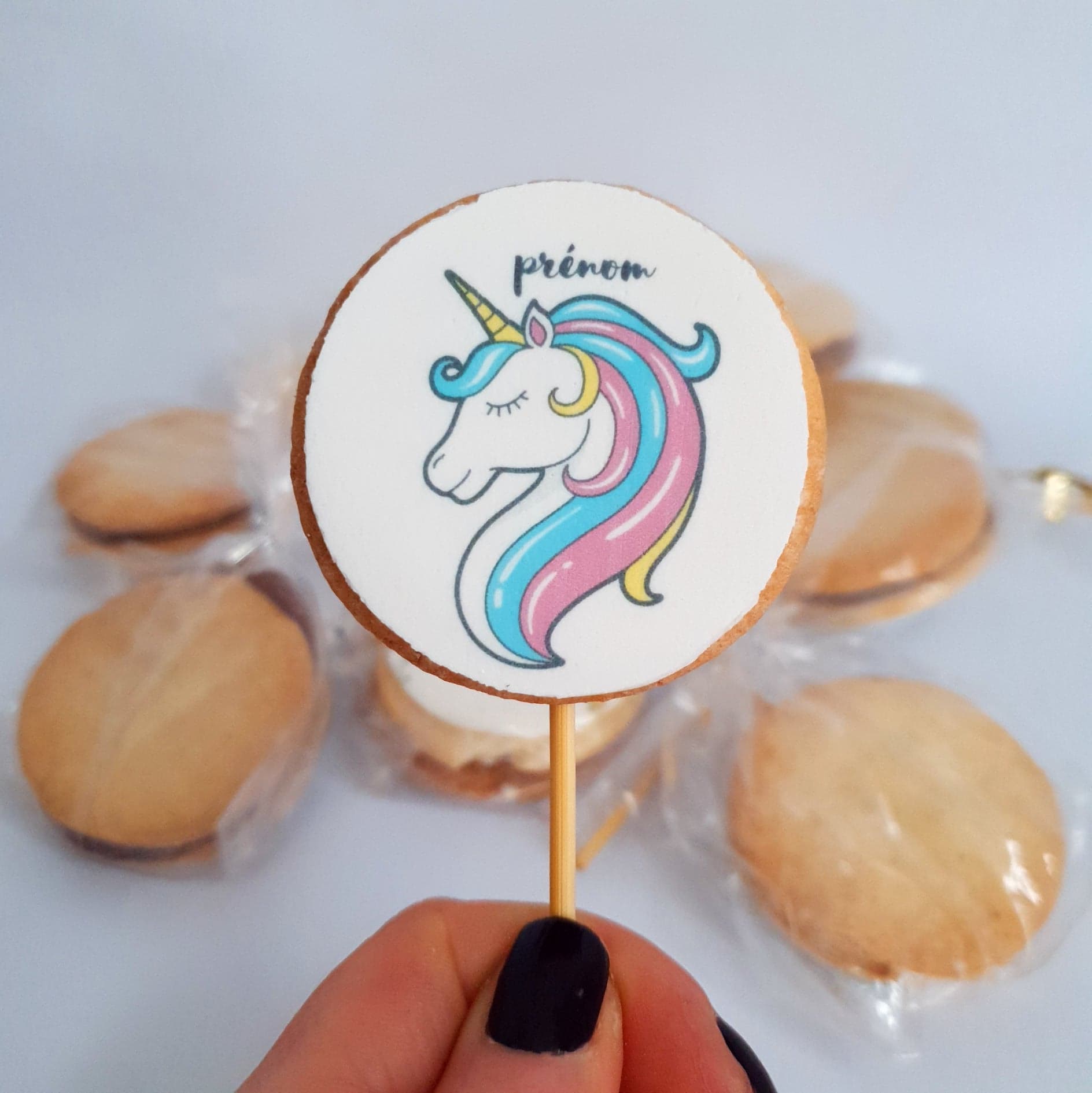 Sucette personnalisée, thème licorne