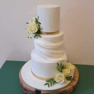 Wedding cake Blanc Drapé